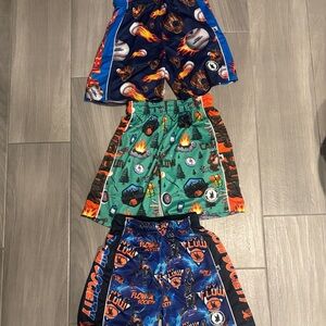Flow Society Kids Sports Shorts - Blue, Green, Black